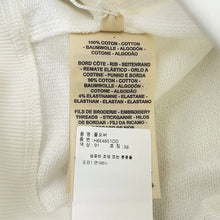 Load image into Gallery viewer, HERMES Tucked Knitted Fabric Shirt with Embroidery Size 36 Blanc CasseH6E4651DD9136 Cotton100%