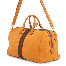 将图像加载到图库查看器中,GUCCI Duffle Travel Bag Orange834460 Suede leather Size Medium