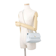 将图像加载到图库查看器中,CHANEL Coco Handle 2WAYHandbag Light BlueA92990 Caviar Leather Size XS
