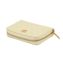 Load image into Gallery viewer, CHANEL Matelasse CC Logo Coin purse Light YellowAP5378-B25683-U8378 Lambskin