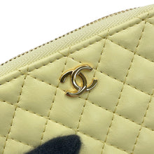 Load image into Gallery viewer, CHANEL Matelasse CC Logo Coin purse Light YellowAP5378-B25683-U8378 Lambskin