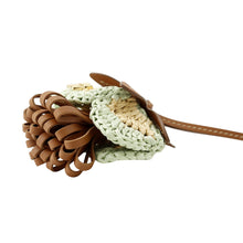 将图像加载到图库查看器中,MIUMIU Tassel Flower Bag Charm Brown5TL498 Lambskin Raffia