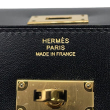 Load image into Gallery viewer, HERMES Kelly wallet long to go Black Box Calf Leather