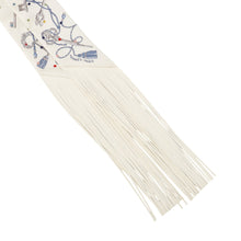 Load image into Gallery viewer, HERMES Twilly Fringe Les Cles a Pois Crème / Gris Perle / Multicolor Silk100% Swift Leather