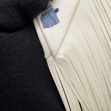 Load image into Gallery viewer, HERMES Twilly Fringe Les Cles a Pois Crème / Gris Perle / Multicolor Silk100% Swift Leather