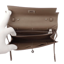 Load image into Gallery viewer, HERMES Kelly Wallet Long To Go Etoupe Epsom