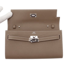 Load image into Gallery viewer, HERMES Kelly Wallet Long To Go Etoupe Epsom