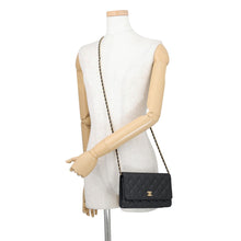 Load image into Gallery viewer, CHANEL Matelasse Classic Chain Wallet BlackAP4241 Caviar Leather
