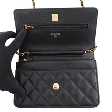 Load image into Gallery viewer, CHANEL Matelasse Classic Chain Wallet BlackAP4241 Caviar Leather