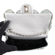 Load image into Gallery viewer, CHANEL Camellia Matelasse Single Flap Chain Bag SilverA92786 Lambskin Size 20