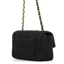 Load image into Gallery viewer, CHANEL Mini Matelasse Single Flap Single Chain Shoulder Bag BlackA69900 Tweed Size 20