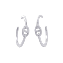Load image into Gallery viewer, HERMES Chaine d'Ancre Hoop Earrings Size PM SV925