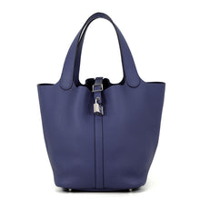 Load image into Gallery viewer, HERMES Picotin Lock Blue Saphir Taurillon Clemence Size MM