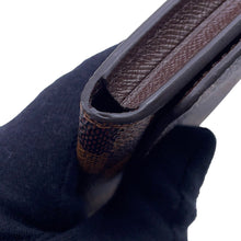 将图像加载到图库查看器中,LOUIS VUITTON Buisiness Card Holder BrownN62920 Damier Ebene Canvas