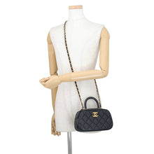 Load image into Gallery viewer, CHANEL Matelasse Mini Bowling 2-Way Shoulder Bag BlackAS5572 Leather Size Mini