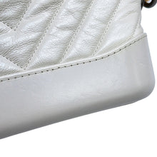 Load image into Gallery viewer, CHANEL Gabriel de CHANEL Hobo Bag MetalicWhiteA91810 Aged Calf Leather Size Small