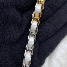 Load image into Gallery viewer, CHANEL Gabriel de CHANEL Hobo Bag MetalicWhiteA91810 Aged Calf Leather Size Small