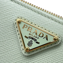 Load image into Gallery viewer, PRADA Saffiano Leather Triangle Bifold Wallet Light Green1ML050 Leather