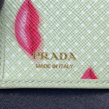 Load image into Gallery viewer, PRADA Saffiano Leather Triangle Bifold Wallet Light Green1ML050 Leather