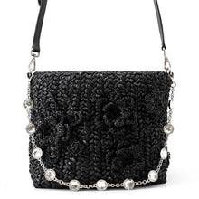 Load image into Gallery viewer, MIUMIU Shoulder Bag Nero5BE055_2D7E_F0002 Raffia Crystal