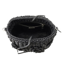 Load image into Gallery viewer, MIUMIU Shoulder Bag Nero5BE055_2D7E_F0002 Raffia Crystal