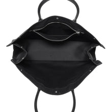 Load image into Gallery viewer, SAINT LAURENT PARIS Rive Gauche Tote Bag Black509415 Raffia Canvas Leather