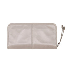 将图像加载到图库查看器中,PRADA Soft Looks Leather Round Zip Long Wallet Gray Beige2ML059 Leather