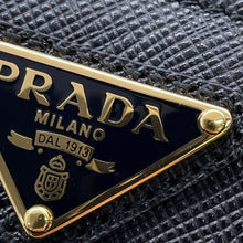 Load image into Gallery viewer, PRADA Saffiano Leather Triangle Bifold Wallet Black1ML050 Leather