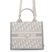 将图像加载到图库查看器中,Dior Oblique Book Tote Beige/GrayM1325CZBB_M20I Canvas Calf Leather Size Small