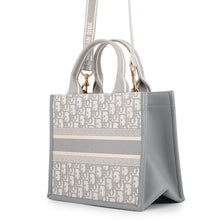 将图像加载到图库查看器中,Dior Oblique Book Tote Beige/GrayM1325CZBB_M20I Canvas Calf Leather Size Small