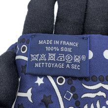 Load image into Gallery viewer, HERMES Twilly Entre Ciel et mer Bandana Between the Sky and the Sea Bandana Marine/White/Black Silk100%