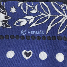 将图像加载到图库查看器中,HERMES Twilly Entre Ciel et mer Bandana Between the Sky and the Sea Bandana Marine/White/Black Silk100%