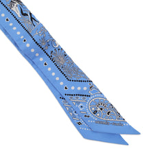 Load image into Gallery viewer, HERMES Twilly Entre Ciel et mer Bandana Between the Sky and the Sea Bandana Blue Moyen / White / Black Silk100%