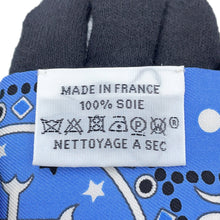 Load image into Gallery viewer, HERMES Twilly Entre Ciel et mer Bandana Between the Sky and the Sea Bandana Blue Moyen / White / Black Silk100%