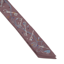 Load image into Gallery viewer, HERMES Twilly Les Cles a Pois Marron glacé/Gripère Silk100%