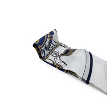 Load image into Gallery viewer, HERMES Twilly Ex-Libris White/Marine/Grease Silk100%