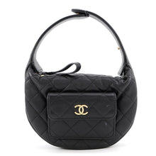 Load image into Gallery viewer, CHANEL Matelasse Round Handbag BlackAP3467-B13649-94305 Caviar Leather Size Mini
