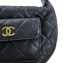 Load image into Gallery viewer, CHANEL Matelasse Round Handbag BlackAP3467-B13649-94305 Caviar Leather Size Mini