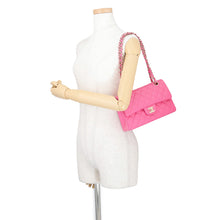 将图像加载到图库查看器中,CHANEL Matelasse W Flap ChainShoulder Bag PinkA01113 Caviar Leather Size 23