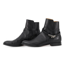 Load image into Gallery viewer, HERMES Short Boots Fortune BlackH222979ZH Calf Leather Size 41