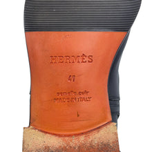 Load image into Gallery viewer, HERMES Short Boots Fortune BlackH222979ZH Calf Leather Size 41