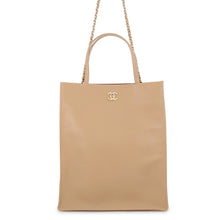 将图像加载到图库查看器中,CHANEL Small Shopping Tote Bag Dark BeigeAS6452 Calf Leather