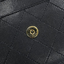 Load image into Gallery viewer, CHANEL Matelasse CC Logo Chain Wallet BlackAP5455-B25537-94305 Caviar Leather