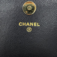 Load image into Gallery viewer, CHANEL Matelasse CC Logo Chain Wallet BlackAP5455-B25537-94305 Caviar Leather