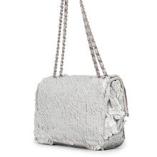 将图像加载到图库查看器中,CHANEL Single flap double chain bag SilverA01163 Sequins Leather Size 20