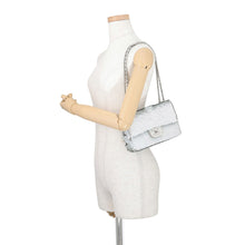 将图像加载到图库查看器中,CHANEL Single flap double chain bag SilverA01163 Sequins Leather Size 20