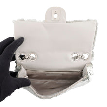 将图像加载到图库查看器中,CHANEL Single flap double chain bag SilverA01163 Sequins Leather Size 20