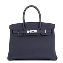 将图像加载到图库查看器中,HERMES Birkin Blue Nuit Togo Leather Size 30