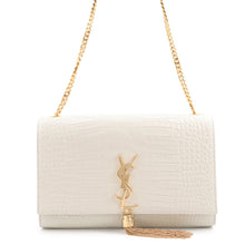将图像加载到图库查看器中,SAINT LAURENT PARIS Kate Chain Shoulder Bag White354119DND0J9207 Embossed Leather Size Medium