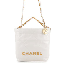 Load image into Gallery viewer, CHANEL CHANEL22 ChainShoulder Bag WhiteAS3980-B19059-10601 Shiny Calf Leather Size Mini